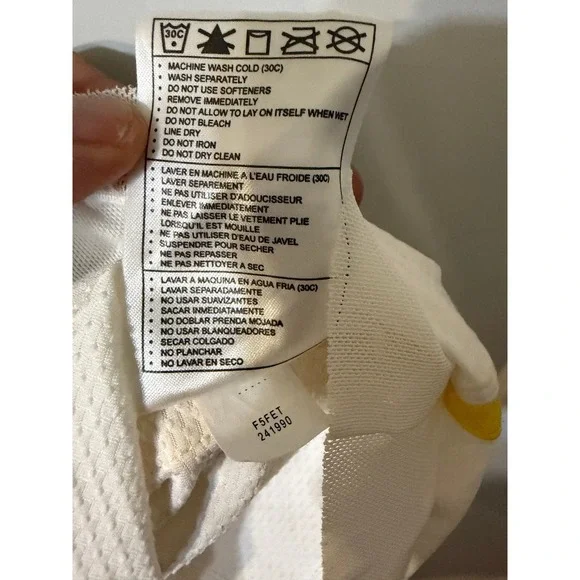 Nike Sphere Dry Tennis Dress White Yellow Racerback V-Neck Small F5FET 241990 - Picture 4 of 6